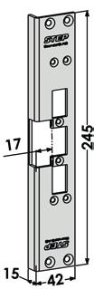 245x40x26 15 mm ST6507 Vinklad stolpe. 245x40x15 9,5 mm ST6508 Vinklad stolpe (motsvarar 824).