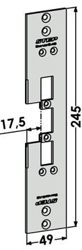 245x45 23,5 mm ST6513 Stolpe anpassad för Schüco RS