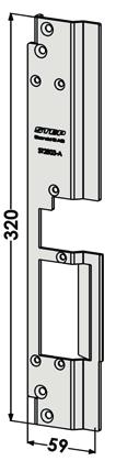 Passar Connect/Modul. 320x59 ST2804-A Plan stolpe vänster för Schüco ADS70.