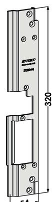 300x48 ST288-B Plan stolpe höger för Wicona 65, Schüco ADS 80 FR.