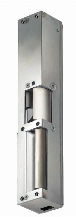 Elektrisk låsning för dörrar med många krav STEP 28E Secure används som ellåsning där dörrautomatik eller draghandtag ska kombineras med krav på hög säkerhet och/eller brandtillhållning.