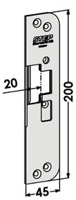 252x42 17 mm ST3528H Plan stolpe motsvarande säkerhetsslutbleck 1887-1.