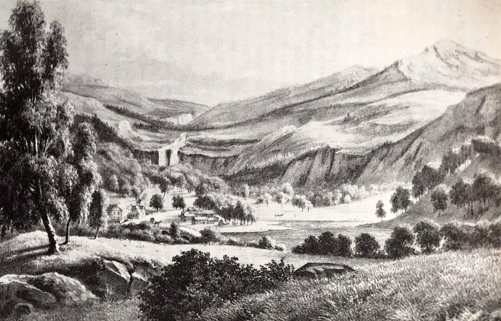 Så beskriver engelskan Mary Wollstonecraft Kvistrum år 1795 då en knutpunkt med gästgiveri och tingshus. Gästgiveriet byggdes redan 1664 och ersattes 1886 av en ny byggnad.