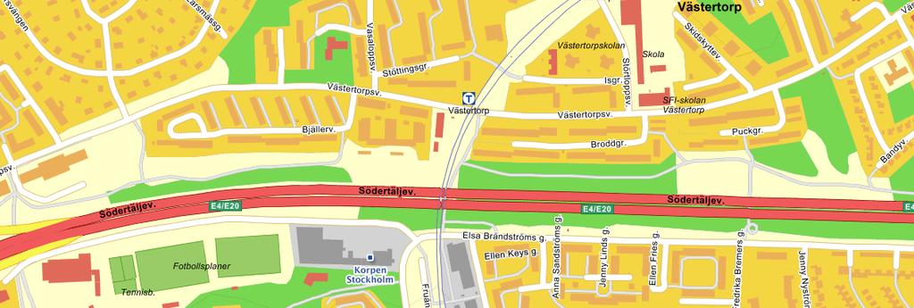 1) och det östra planområdet omfattar del av Västberga 1:1 invid kv Pucken (till höger i figur 2.1). En redovisning av de båda planområdena görs nedan.