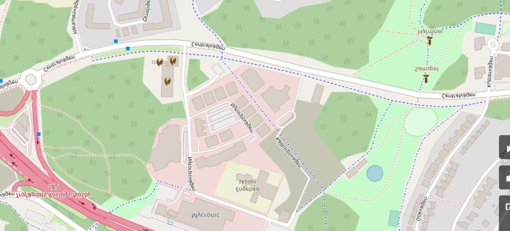 2700 Under mätningen uppskattades antal parkeringsplatser närmast skolan och delades in i 5 områden (se Figur 4-1): A. 4 st betalning B. 9 st skolans parkering C. 23 parkeringsplatser D.