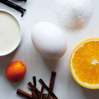D E S S E R T Crema Catalan Apelsin, kanel och syltade kumquats.