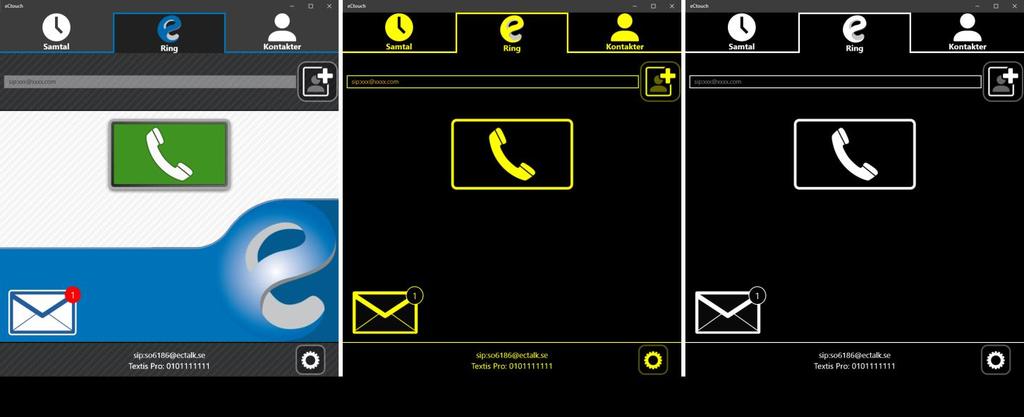 TIPS! Aktivera tröga tangenter om du inte vill ha tidsbegränsning på kortkommandon i ectouch t ex Alt+P. Tröga tangenter aktiverar du i Windows genom att klicka på Shift fem gånger.