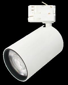 3000-2000K 92 25 Svart RULLE MEGA 26W Spotlight med varmvitt eller kallvitt ljus Rulle Mega är en ljusstark 3-fas armatur som kan fås