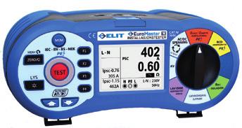 EUROMASTER E3 Installationstestare Installationstestaren Euromaster är mycket enkel att använda och har en robust och tillförlitlig konstruktion.