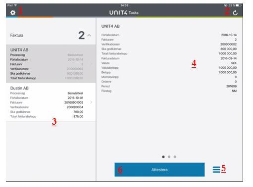 1 Attest-appen (Tasks) Målgruppen för denna app är alla som attesterar leverantörsfakturor eller attesterar tidrapporter. Vid rapportering av tid se appen Timesheets.