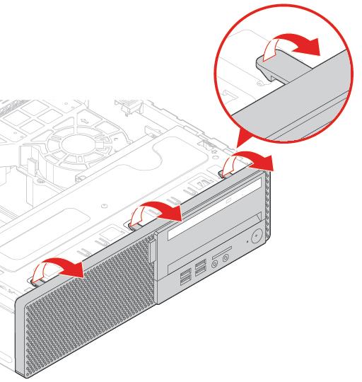 Bild 15. Ta bort frontplattan Bild 16. Installera frontplattan 4.