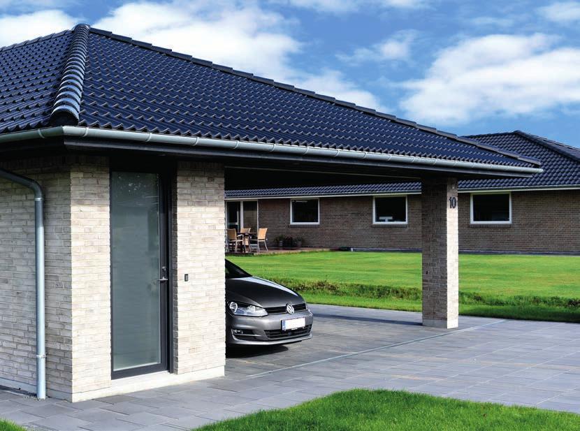 FAKTA MATERIAL Hängrännorna tillverkas av 0,7 mm kvalitetsstål, belagt med en matt yta, som är en blandning av magnesium, aluminium och zink.
