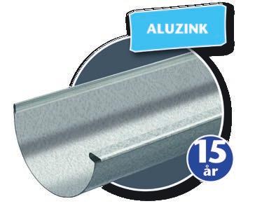 PLASTMO ALUZINK HÄNGRÄNNOR Aluzink har en blank och lätt fläckig yta som bevaras i många år.