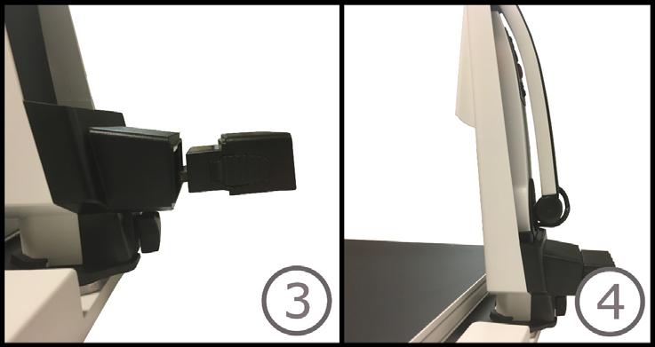 3. Ta bort USB/HDMI modulen från kameran och sätt in den i hållaren. 4.