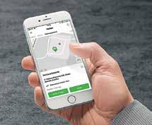 PARKERINGSPOSITION Få fram din bils exakta position på stora parkeringsplatser var du än är genom att visa adress i din mobiltelefon.