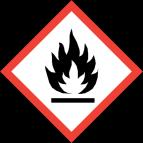 Märkning (FÖRORDNING (EG) nr 1272/2008) Faropiktogram : Signalord : Varning Faroangivelser : H223 Brandfarlig aerosol. H229 Tryckbehållare: Kan sprängas vid uppvärmning.