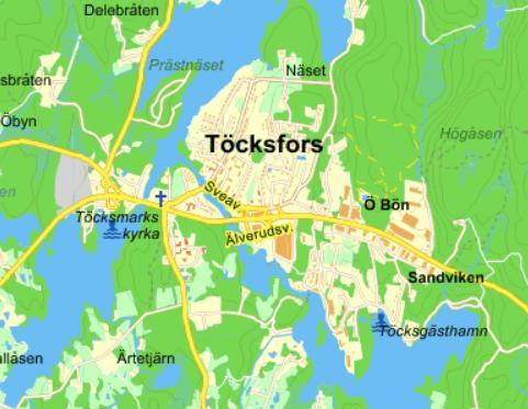 3 PLANOMRÅDET OCH DESS FÖRUTSÄTTNINGAR 3.1 OMRÅDESBESKRIVNING Det aktuella området ligger en knapp kilometer öster om Töcksfors tätort. Det begränsas av E18 i söder.