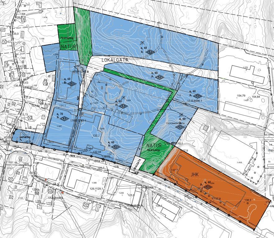 Figur 2 Planförslag för Källhults industriområde, Årjängs kommun vid tidpunkt för föreliggande utredning. 3.