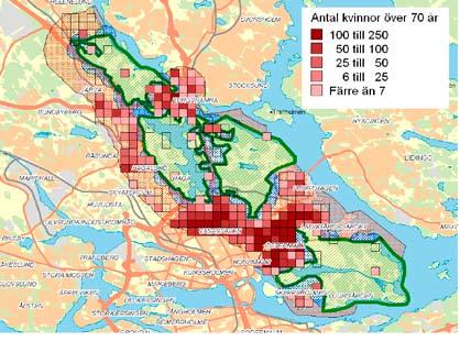 Tabell 1 2. Antal personer boende i och omkring Nationalstadsparken respektive Hörnsjön och Höglandssjön fördelat på ålder år 2007. Källa: SCB/Befolkningsregistret.