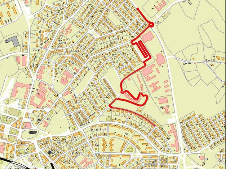 Sträckan fortsätter ut på Kungsgatan till rondellen på Lundgatan med trekvartsvarv runt rondellen innan målgången på Lundgatan.