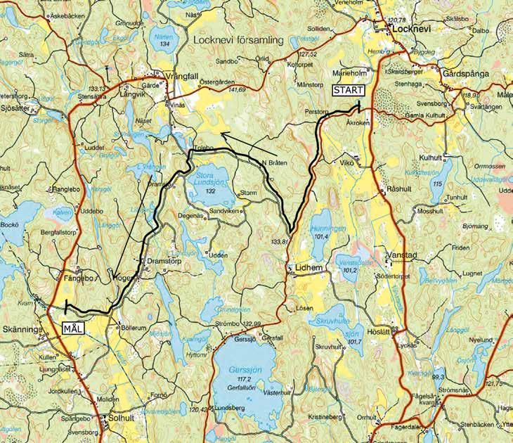 snabbare. Från vägskälet i hårnålskurvan vid 3,09 km blir det snabb byväg till mål.