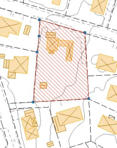 PLANENS SYFTE OCH HUVUDDRAG Planändringen syftar till att möjliggöra en avstyckning av en bostadsfastighet.