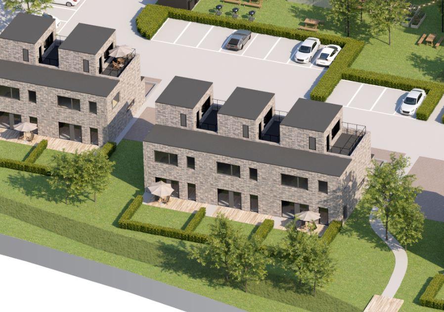 Byggnaderna tillåts vara tre våningar där den 3:e våningen för respektive byggrätt får maximalt vara 66% av byggnadsarean (e 2 000).