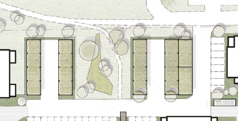 Parkering och angöring Parkeringsefterfrågan utifrån beräkningar enligt Västerås stads parkeringsriktlinjer (zon 3) hamnar på 100 st platser, varav 6 st avsätts för personer med rörelsenedsättning