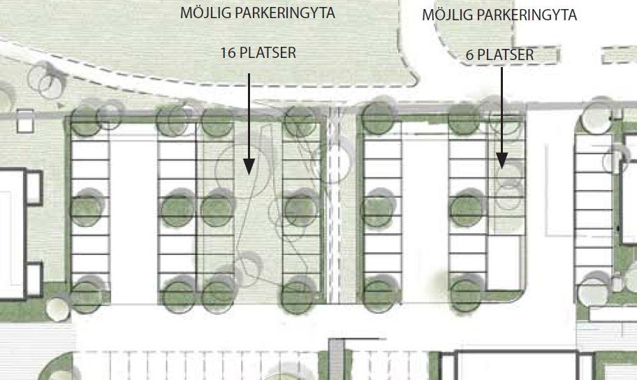 I samband med bygglov behöver parkeringsbehovet utan bilpool säkerställas, vilket gör parkeringsbehovet innebär 122 st platser.