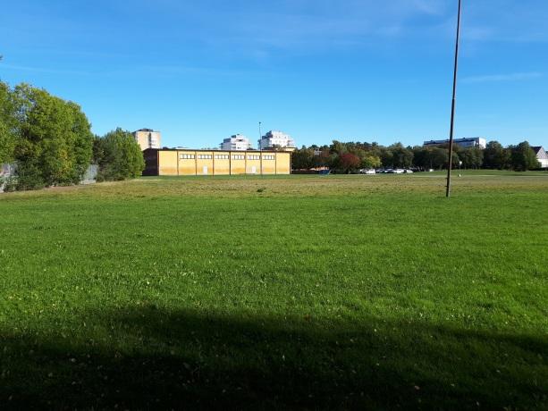 Platsanalys Området söder om Skiljeboskolan (platsen som avses att exploateras) är idag en öppen yta bestående av en grusad fotbollsplan, en asfalterad yta och gräsytor.