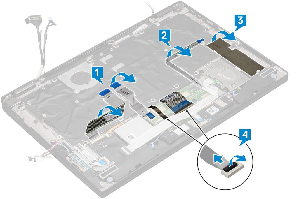 4 Så här tar du bort tangentbordet: a Sätt tillbaka de 13 M 2,0 x 3,0-skruvarna som håller fast