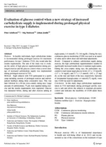 Systematiskt intag av kolhydrater under långvarig fysisk aktivitet (diabetes typ 1) 2015 Individer med diabetes typ 1 (n=8) Vasaloppet 2014 Diabetes typ 1 Kolhydrater Insulin Vasaloppet 89 km