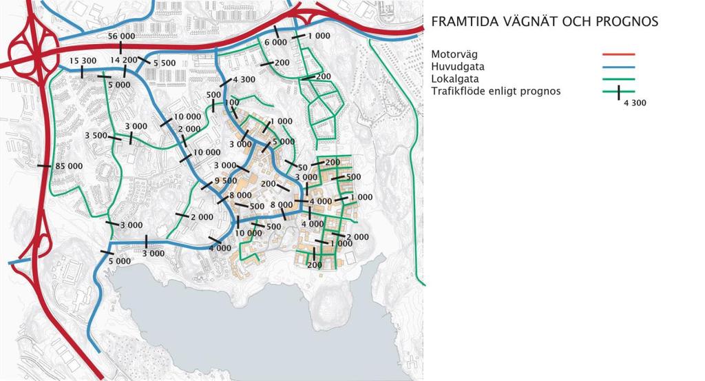 ligger till grund för beräkningarna. Trafikuppgifter för dagens situation.