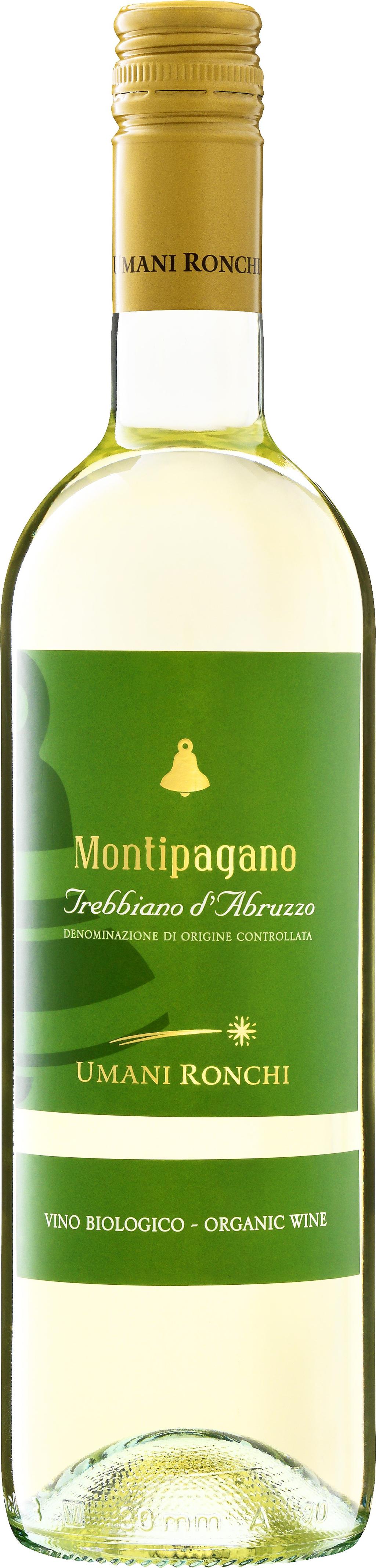 Umani Ronchi Montipagano Trebbiano 2017 Abruzzo, Italien Ung, fruktdriven och frisk stil med aromer av persika och citrus. Krispig och fruktig italiensk trebbiano.