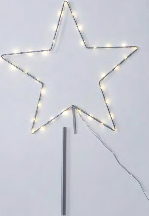 TREETOP STAR A larger tree topper suitable for outside use to adorn the most magnificent spruce in the yard.