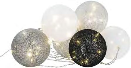 COTTON TREAD BALLS Beautiful, large decorative balls (6 pcs, Ø 15 cm) covered with thin cotton thread, in décor-friendly tones.