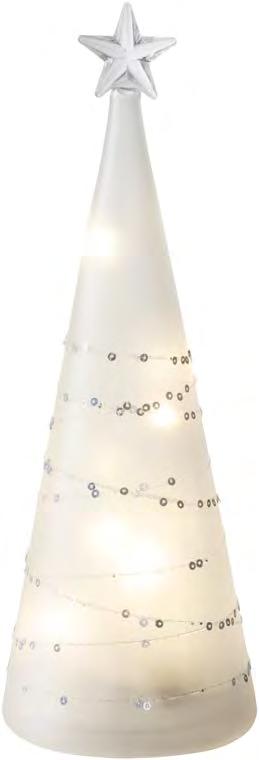 9477965 GLASS SPIRE A beautiful glass ornament for use as a centrepiece for the Christmas meal or as a decoration.