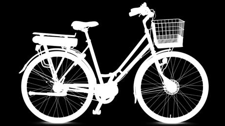 Världens mest kulpraktiska cykel. 1-11 Fjällvit metallic Styre / styrstam Styre, pulverlackerad i Skeppshult, bredd 610 mm / Humpert ställbar styrstam 22.2 x 90/180 mm.