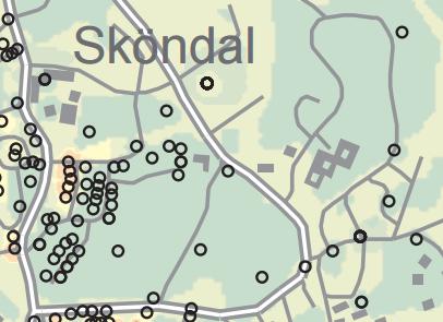 Figur 3-4. Jorddjupskarta framtagen med SGUs kartgenerator. Svartstreckad polygon visar den ungefärliga placeringen av utredningsområdet. 3.2.