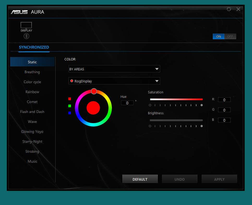 3.2 Aura AURA är en programvara som kontrollerar färgrika LED-lampor på enheter som stöds, exempelvis bildskärmar, moderkort, grafikkort, stationära datorer osv.