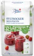 drycker, marmelader och sylter.