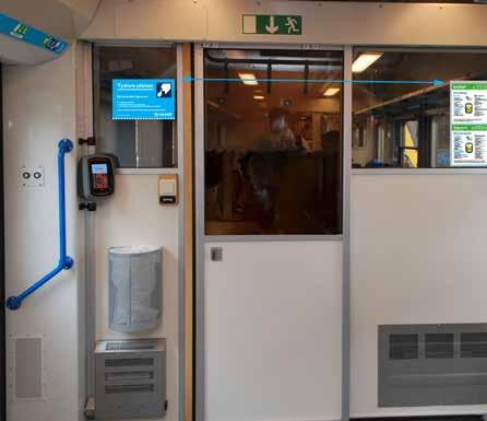 Interiöra dekaler trafikantinfo, tystare avdelning 2 X14-B-17 Vagndel B X14-B-21 A Tågvärd Toalett Rullstolsplatser/ barnvagnar Tystare avdelning 680 Tystare platser. Här kan du sitta i lugn och ro.