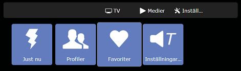 2.5 Favoriter Om du vill skapa en kanallista som endast innehåller vissa utvalda kanaler, använder du funktionen Favoriter som du hittar under huvudmenyn TV.
