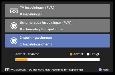 7 Radio Radiokanaler finns i slutet av kanallistan. 3. Medier 3.