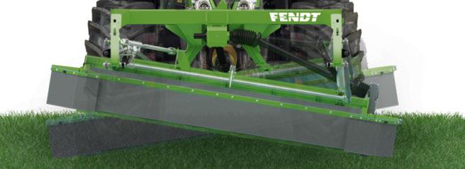 Tack vare den avfjädrade upphängningen följer tallriksslåttern Fendt FZ markens konturer perfekt.