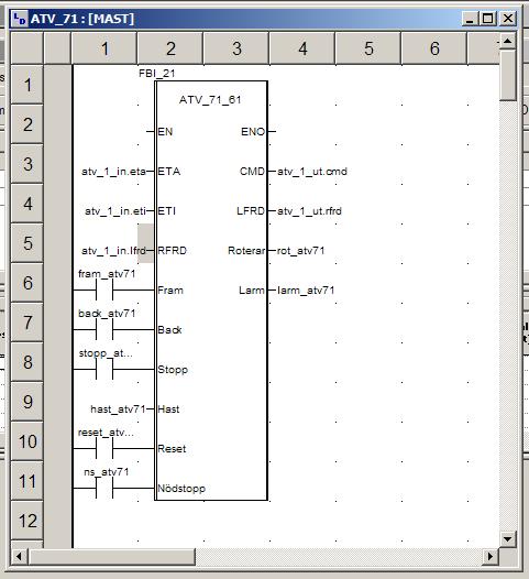 4.2.4 Användning av DFB-block i Ladder 4.2.4.1 Off-Line Schneider Electric AB 10 (16)