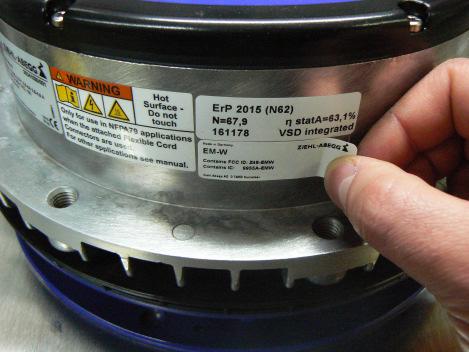 Note: If AM-MODBUS-W module or AM PREMIUM-W module is used and installed by the user, the FCC/IC label (AM-MODBUS-W inside label for AM-MODBUS-W module, EM-W inside label for AMPREMIUM- W module)
