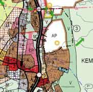 I en översiktlig generalplan med områdesreserveringar anges vanligen det huvudsakliga användningsändamålet för områdena.