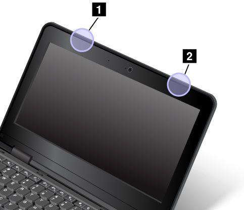 Eftersom de inbyggda korten för trådlös anslutning fungerar inom ramen för säkerhetsstandarder och rekommendationer för radiovågor, anser Lenovo att de är säkra att användas.
