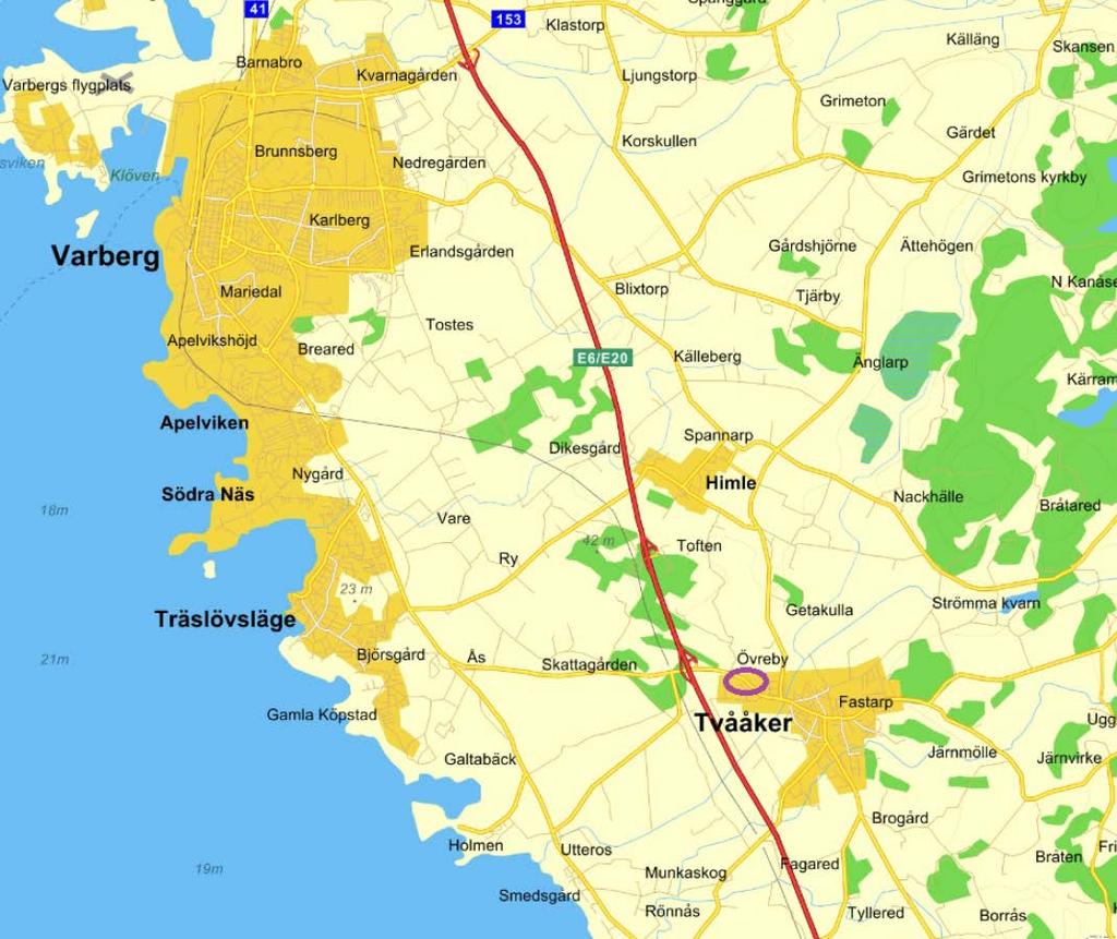 1 Miljöförutsättningar och intressen Landskap Länsväg 760 (Halland) går från Varberg via Tvååker till Sibbarp. Vägen går med hela sin sträcka i Varbergs kommun.